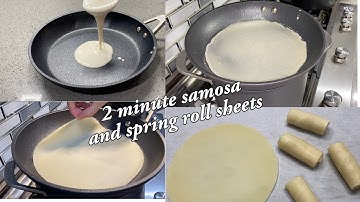 HOW TO MAKE SPRING ROLL AND SAMOSA SHEETS WITH LIQUID DOUGH⎪NO KNEADING OR ROLLING