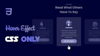 CSS only Testimonials Section Card Hover Effect | Learn CSS | css has selector