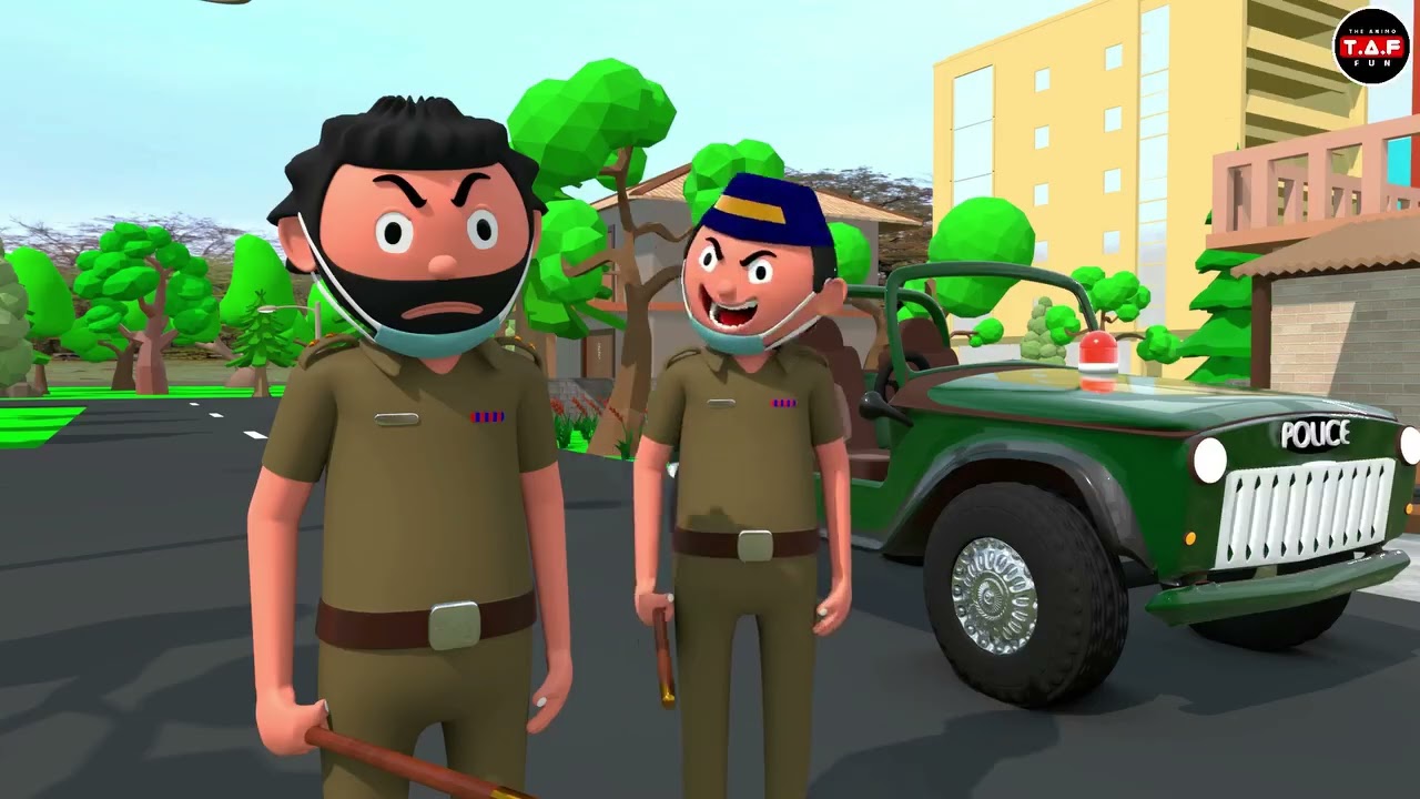 A JOKE OF : POLICE KI PITAI 2 video by TotalCartoon 