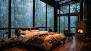 Rain Sounds for Sleeping, No Ads - Night Rainstorm Ambience for Sleep, Study, Meditation