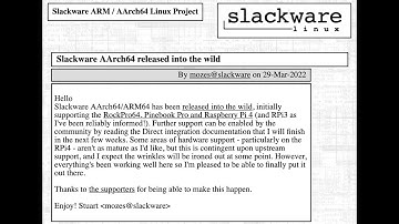 S03E01 - Slackware AArch64/ARM64 -current is released into the wild!