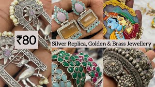 Silver Replica Jewellery Manufacture| Brass Matte Gold Jewellery Collection| #brassjewellery