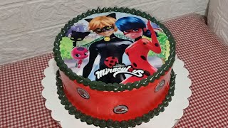 LADY BUG CAKE DESIGN USING PHOTO PAPER, BOILED ICING | CHOCHON CAKES