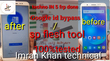 Tecno IN5 frp reset Google account bypass