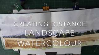 Watercolour Landscape step by step tutorial - How to create distance in your landscapes