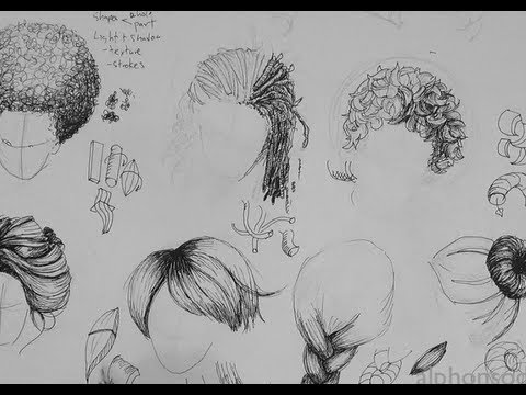 Pen Ink Drawing Tutorials How to Draw Hair YouTube