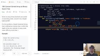 108. Convert Sorted Array to Binary Search Tree | English | Easy