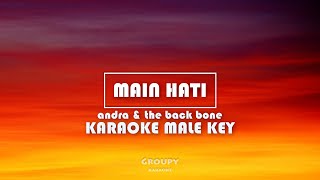 MAIN HATI - ANDRA & THE BACKBONE - KARAOKE MALE KEY