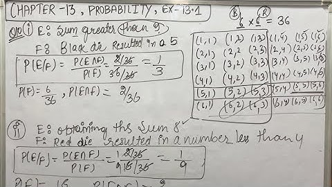 Class12, Ex-13.1, Q10 | Class 12 One Shot Ex 13.1 Q10 Math | Ex 13.1 Probability |#study#maths #12th