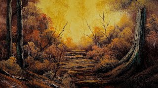 Fall Path Oil Painting  Lots of yellow and orange!