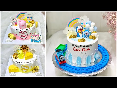 Video Trang trí bánh kem xe lửa chạy được, bánh kem chuột... - youtube