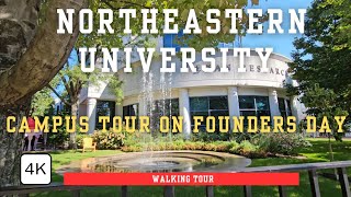 [4K] Walking Tour around Northeastern University Campus on Founders Day 2023