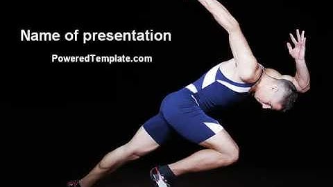 Hard Start Of Runner PowerPoint Template by PoweredTemplate.com