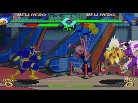 X-Men vs. Street Fighter - Sabretooth, Storm vs. Cyclops, Akuma