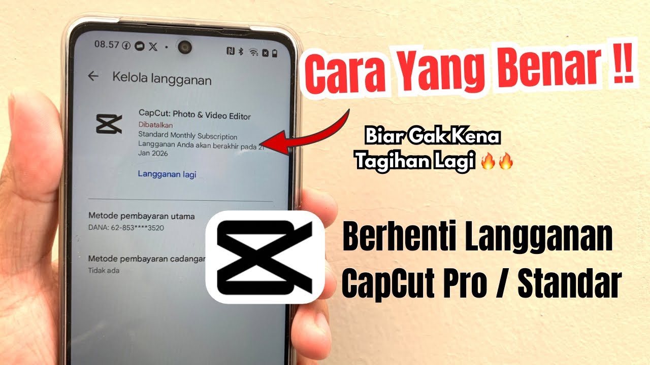 Cara Membatalkan Langganan CapCut Pro YouTube