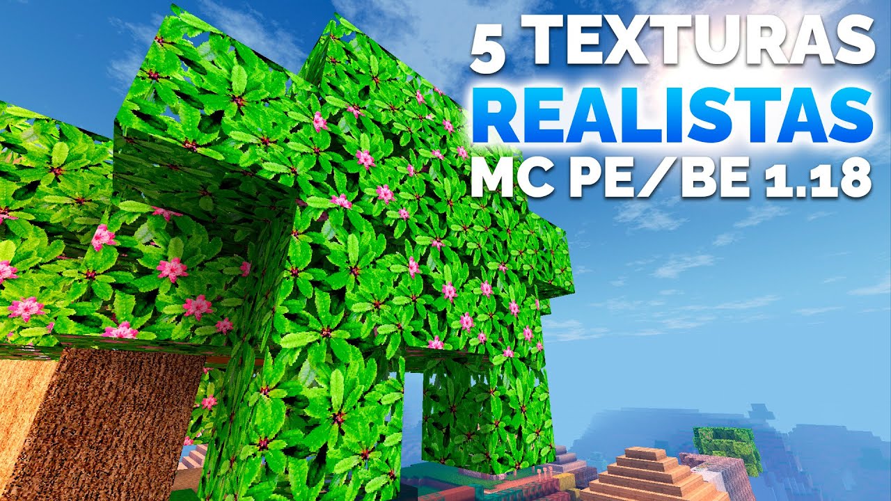 Top 5 Texturas REALISTAS para MINECRAFT PE 1.18! Texturas realistas para  Minecraft Bedrock 1.18 