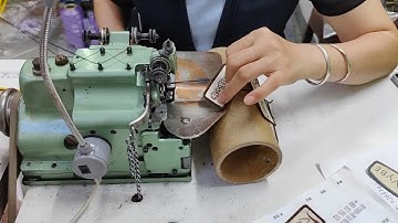 Overlocked Border Process for woven patches #custompatches #irononpatches #patchesfactory