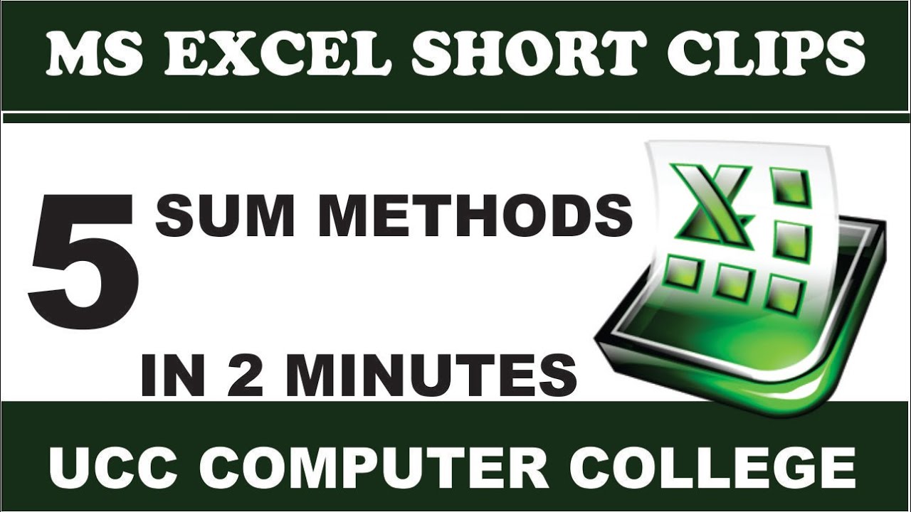 How to use the SUM Function in Excel - YouTube