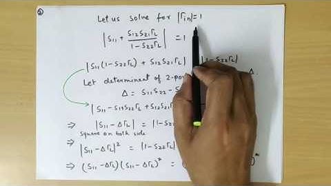 Derivation of Stability Circle for Microwave Transistor Amplifier  by Prof. Niraj Kumar VIT Chennai
