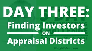 Using County Appraisal Websites to Find Self Directed IRA Investors to FUND Your Real Estate Deals
