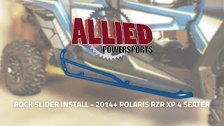 Allied Powersports Steel Side Nerf Bar for Polaris RZR 900 1000 XP Turbo 2015-19 Red
