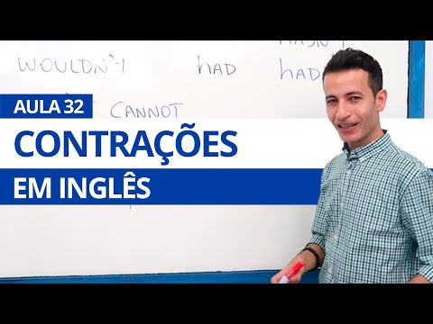 CONTRAÇÕES EM INGLÊS - AULA 32 PARA INICIANTES - PROFESSOR KENNY