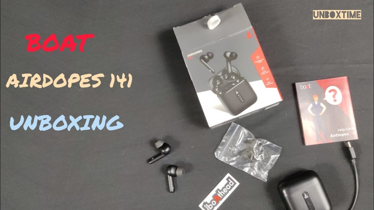 Boat Airdopes 141 | Black Colour Unboxing | @Rs999/- At Great Indian Festival | Unboxtime