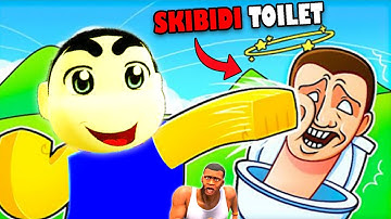 PUNCHING SKIBIDI TOILET in ROBLOX with SHINCHAN CHOP and FRANKLIN | AMAAN-T