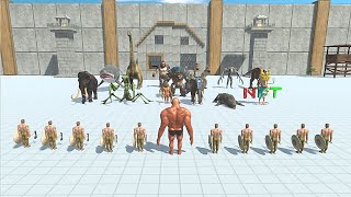 HILL GIANT WITH CRIXUS THE GAUL VS BOSS - Animal Revolt Battle Simulator