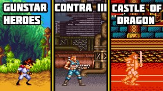 : Gunstar Heroes, Contra III, Castle of Dragon -   Sega Dendy nes PS1 