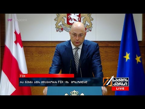 რა გეგმა აქვს მთავრობას FDI-ის მოსაზიდად?