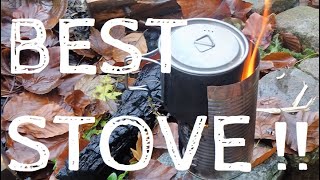 Easy DIY for the ULTIMATE camping wood stove. It's FREE, it's better than anything out there. Try!