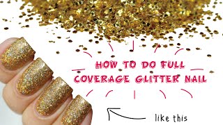 [ENG SUB] Full Coverage閃片甲油教學 ♡ (無需閃粉)｜How To Do Full Coverage Glitter Nail screenshot 5