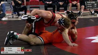 197lbs Trent Hidlay (NC State) vs Jersey Robb (Oklahoma State)