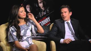 New york live's joelle garguilo talks with selena gomez and ethan
hawke about their movie, getaway, being dubbed 'the britney' more!