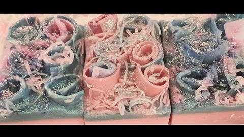 Garden Party-Using soap Shavings from a potato peeler. How to LAYER MELT and POUR soap