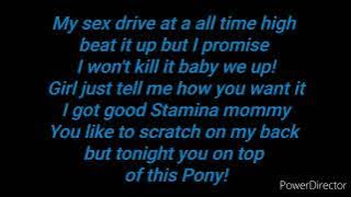 PONY (REMIX) LYRICS  LAH' PAT ft. BIG JADE
