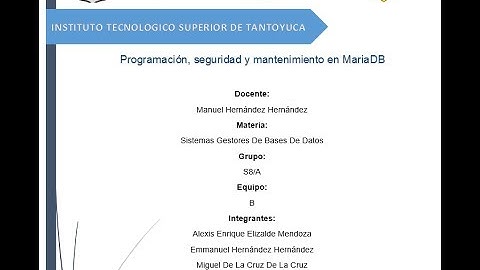 Comandos SQL en MariaDB