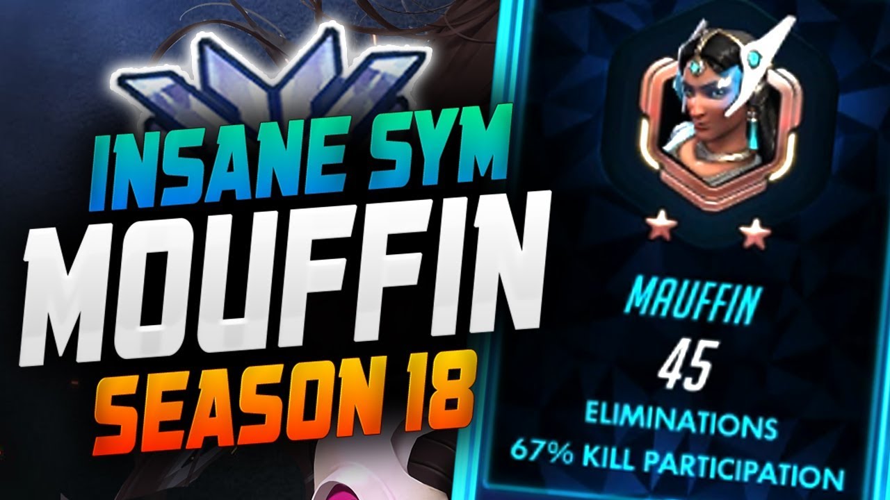MOUFFIN INSANE SYMMETRA! 45 ELIMS! [ OVERWATCH SEASON 18 TOP 500 ]