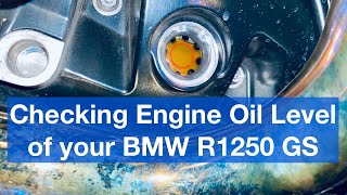 BMW Motorrad R1250GS - Checking Engine Oil Level