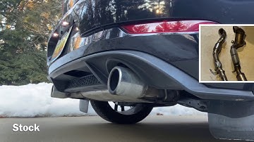 2020 VW Golf GTI stock vs MAPerformance downpipe cold start