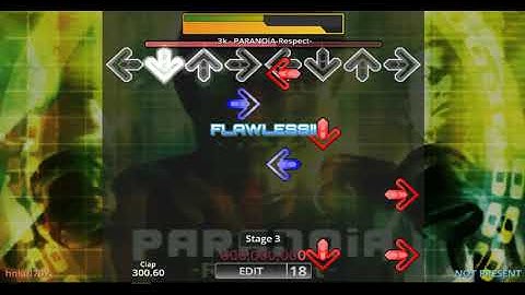 [DDR EDIT/DP] PARANOiA-Respect- / .3k (Lv. 18)