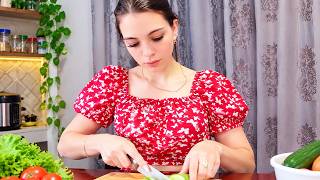 Rutinitas 🎉🎉 Gadis Cantik Memasak Langsung di Dapur! 😍❤️