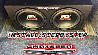 How to install subwoofer and amp to factory radio || Chrysler 300