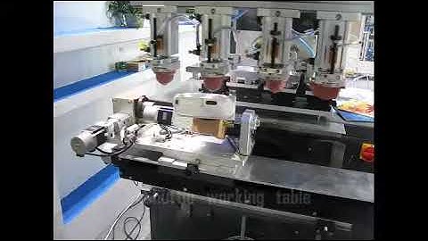 Four color shuttle pad printer with servo system