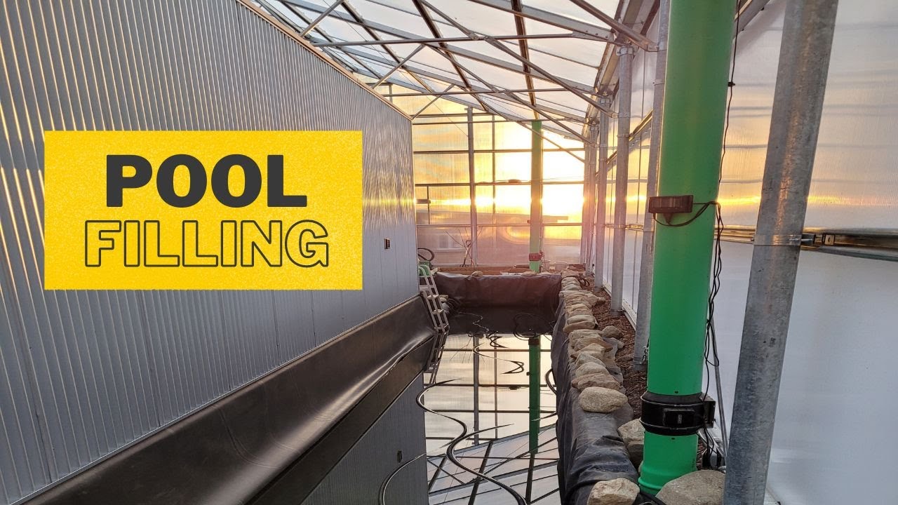 E56 Tiny Home in a Greenhouse | Finally filling the pool