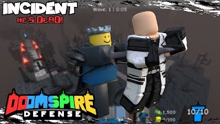 Beating Incident Solo!!! •Doomspire Defense• | Roblox