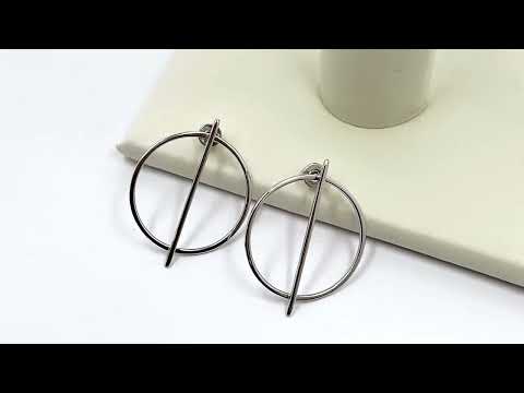 Срібні сережки БС1396с розмір 33х26 мм вага 3.28 г, видео 1