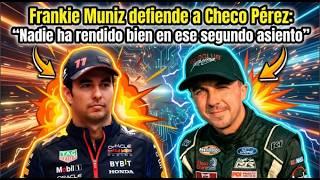 Frankie Muniz defiende a Checo Pérez: "Nadie ha rendido bien en ese segundo asiento"