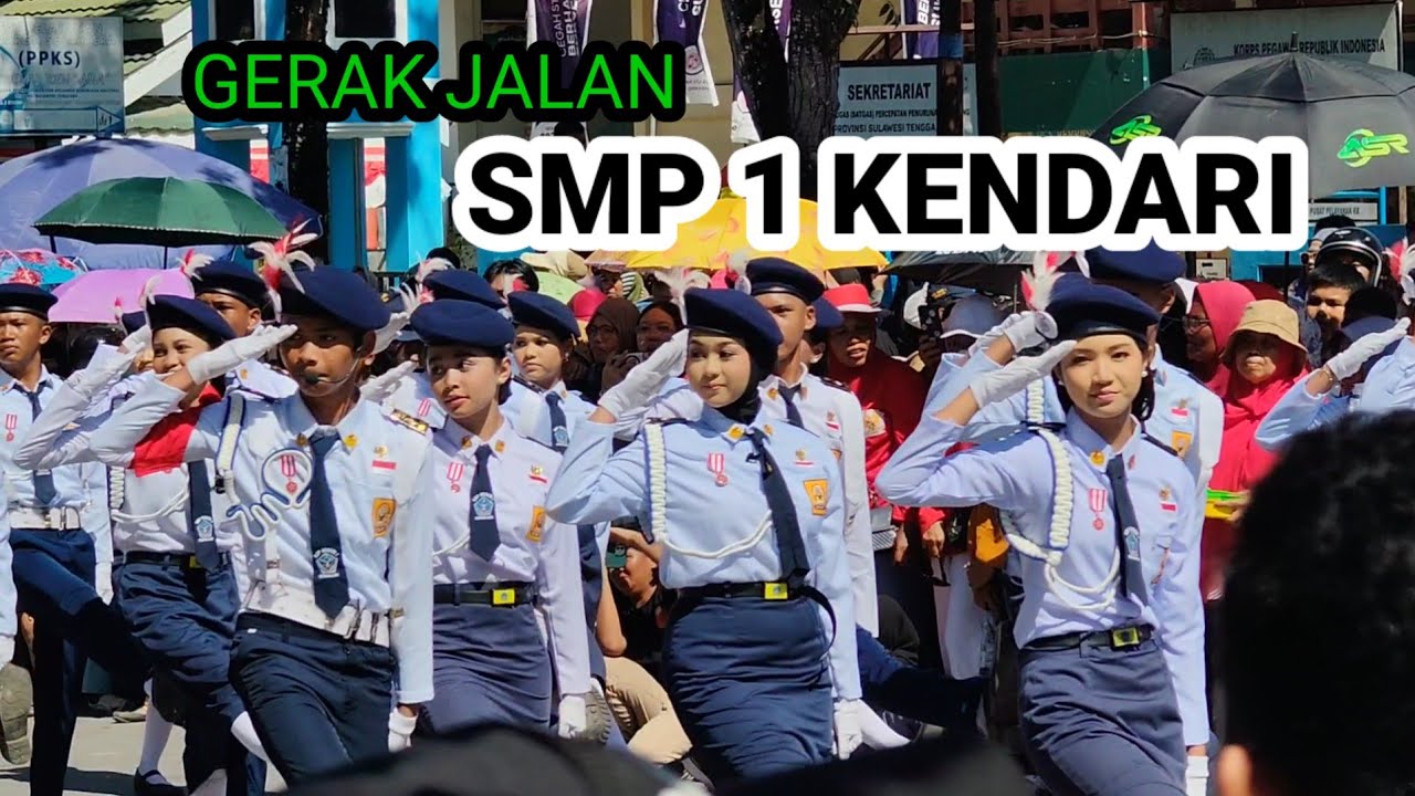 Gerak Jalan❗SMP 1 KENDARI || Dalam Rangka HUT RI KE - 79 Tahun 2024 di Kota Kendari